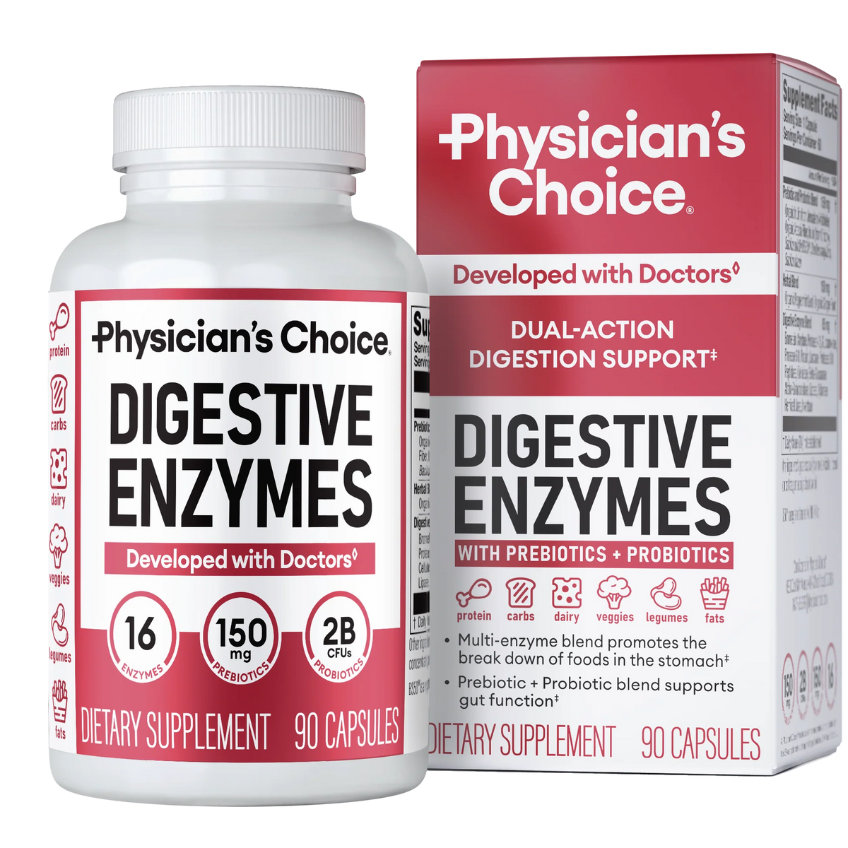 Physician's Choice™ Enzimas Digestivas Anti-Hinchazón Extrema