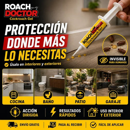 Roach Doctor™ Gel Mata Cucarachas Acción Rápida y Efectiva