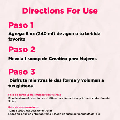 Old School™ Creatina + Colágeno Suplemento para Aumento y Firmeza de Glúteos