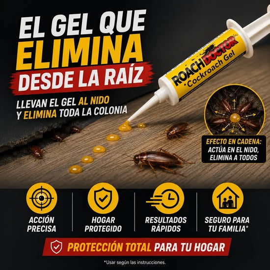 Roach Doctor™ Gel Mata Cucarachas Acción Rápida y Efectiva