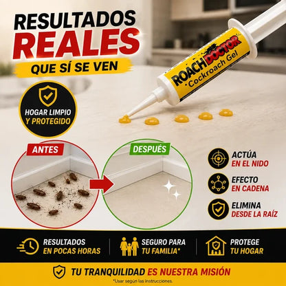 Roach Doctor™ Gel Mata Cucarachas Acción Rápida y Efectiva