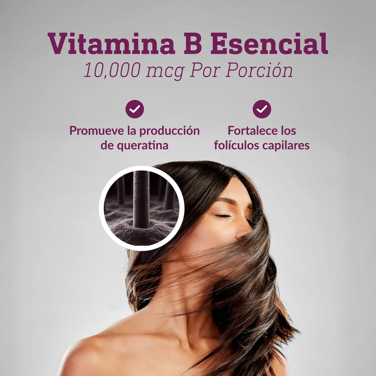 HairGlow™ Suplemento Capilar De Crecimiento Intensivo Pro-Biotina