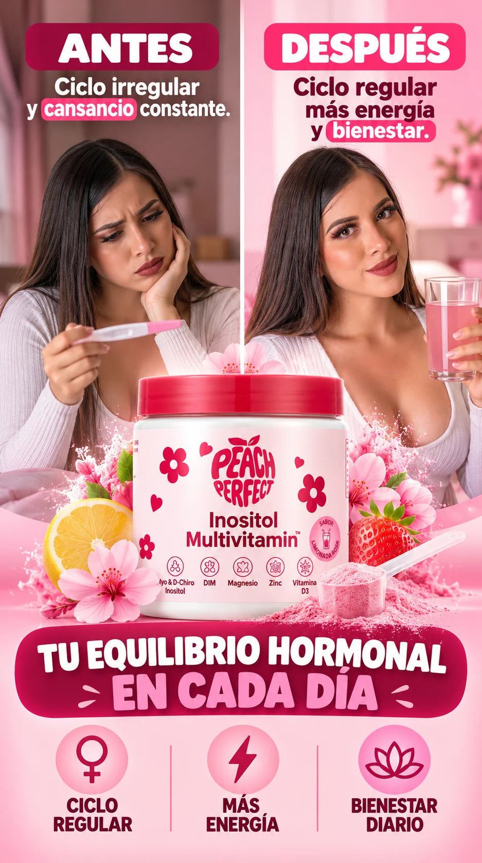 Inositol Peach Perfect 60 cápsulas