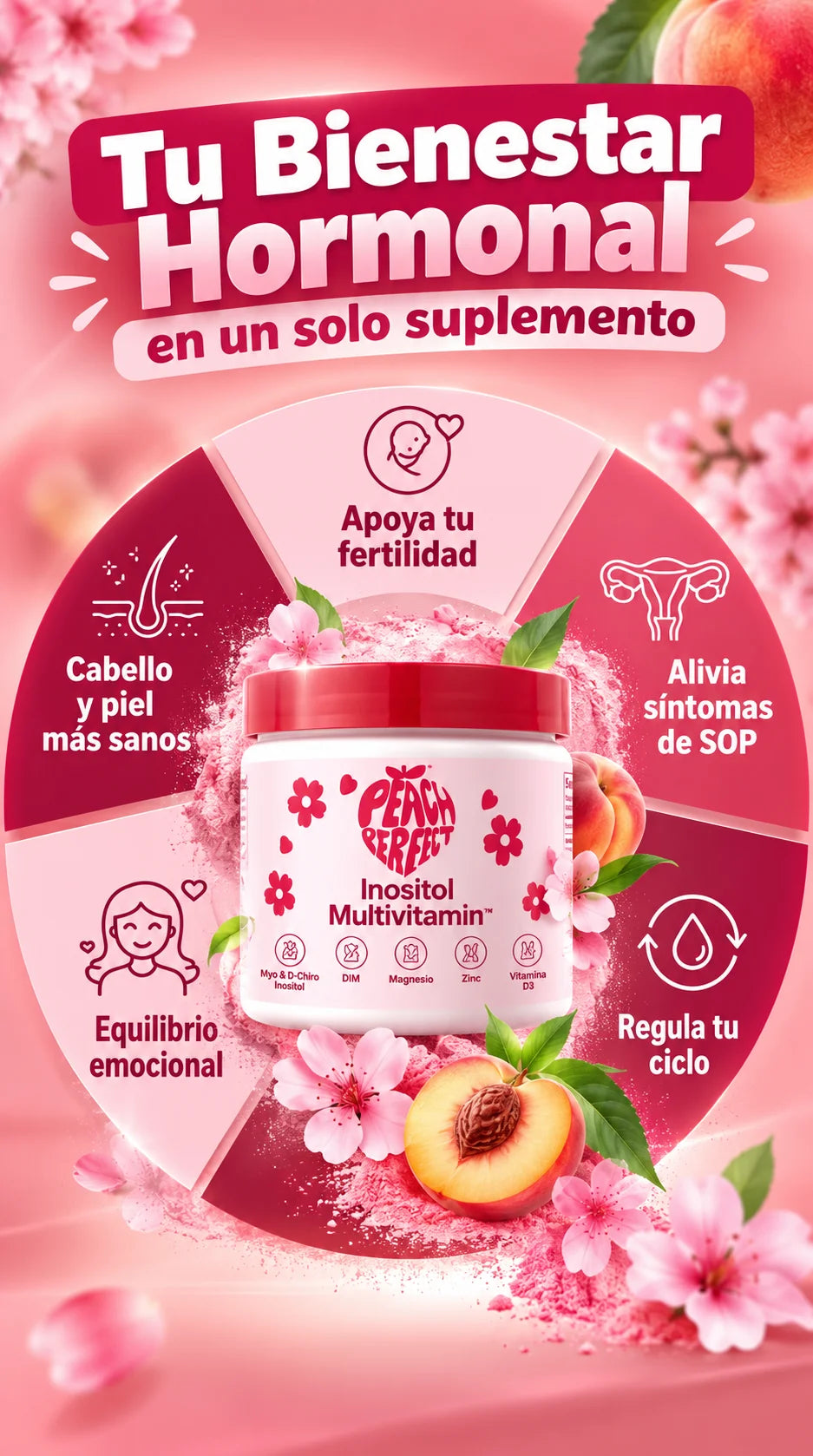 Inositol Peach Perfect 60 cápsulas