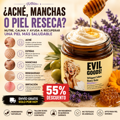 Crema Hidratante Natural EVIL GOODS | Adiós Acné y Piel Seca