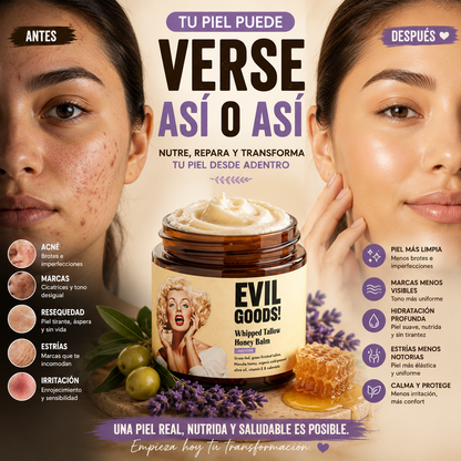 Crema Hidratante Natural EVIL GOODS | Adiós Acné y Piel Seca
