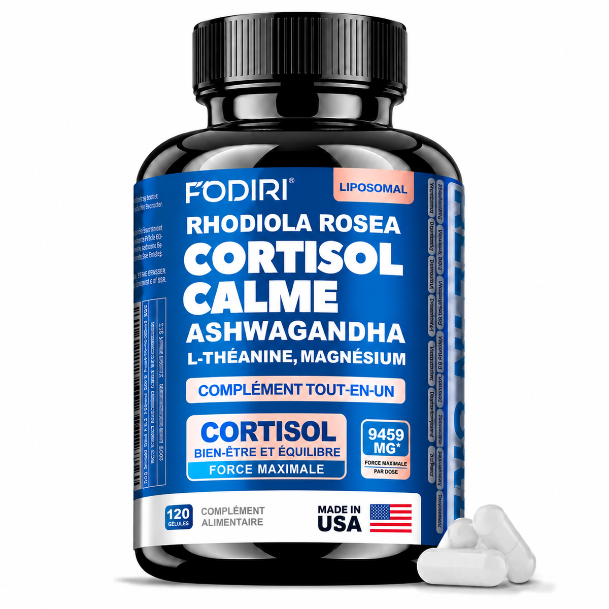 Cortisol Calm® Magnesio, Rhodiola y L-Teanina de Alta Absorción