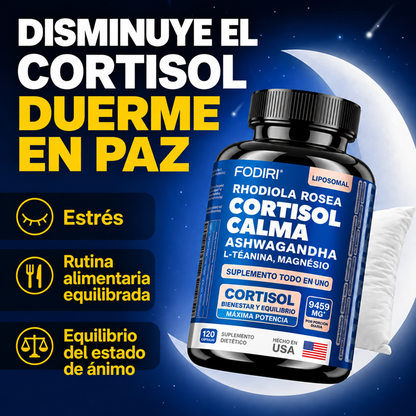 Cortisol Calm® Magnesio, Rhodiola y L-Teanina de Alta Absorción