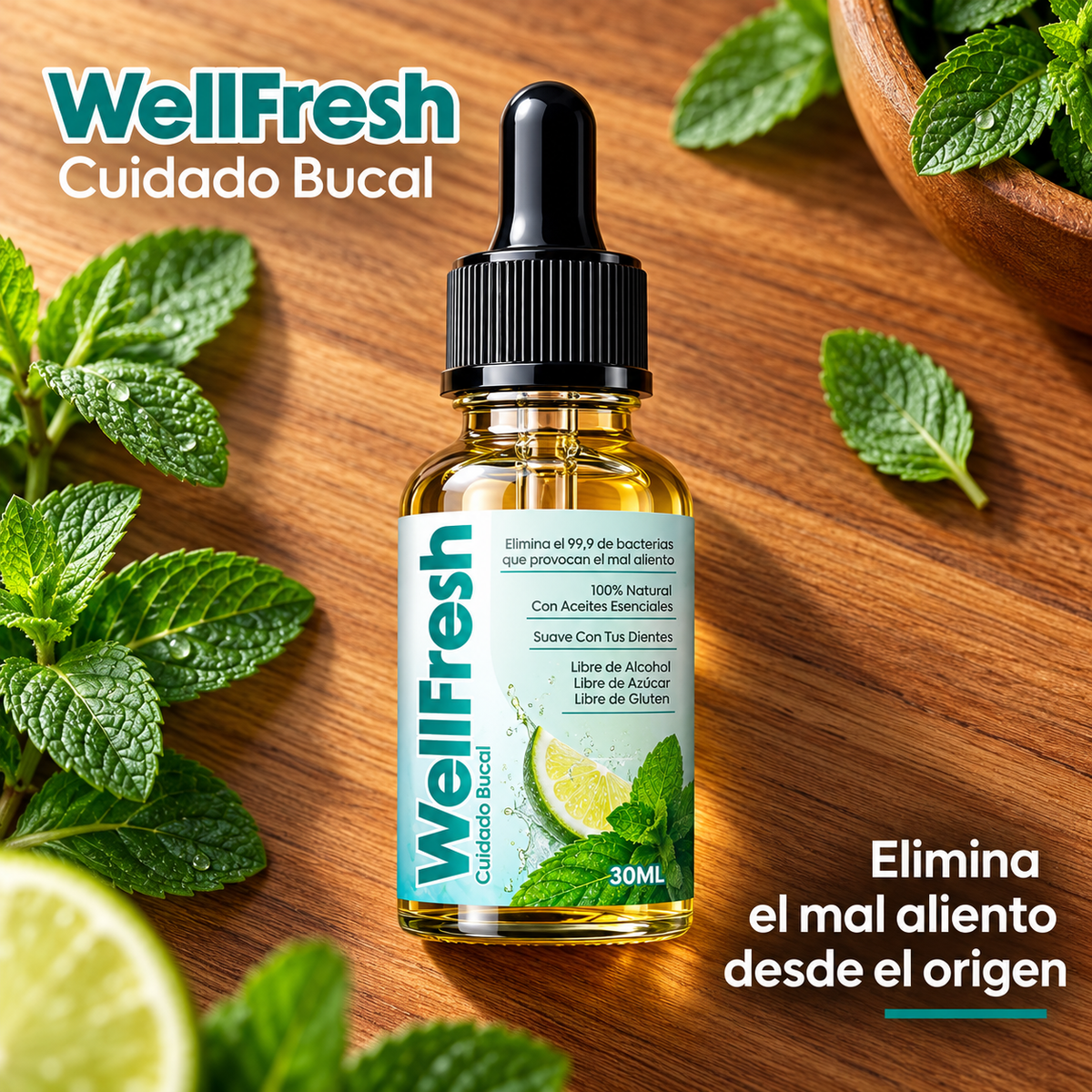 Wellfresh® Elimina el Mal Aliento Severo y la Halitosis desde la Raíz