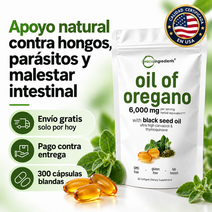 Oil of oregano™ Cápsulas de Aceite de Orégano para Digestión y Defensas