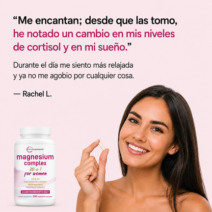 Microingredients™ Complejo De Magnesio Para Vitalidad Femenina Con Ashwagandha