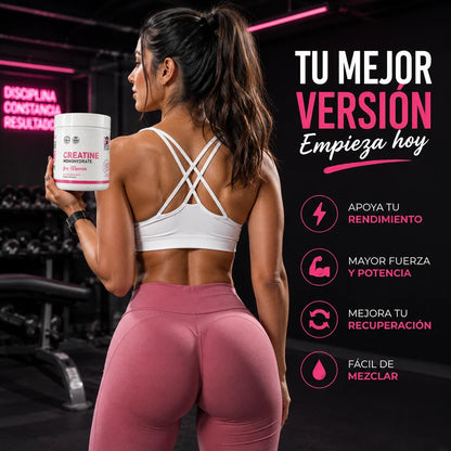 Old School™ Creatina + Colágeno Suplemento para Aumento y Firmeza de Glúteos
