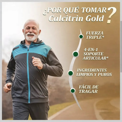 Calcitrin Gold Suplemento 60 Cápsulas | Refuerzo de Calcio y Glucosamina