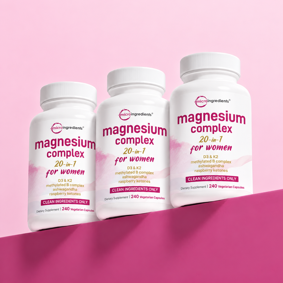 Microingredients™ Complejo De Magnesio Para Vitalidad Femenina Con Ashwagandha