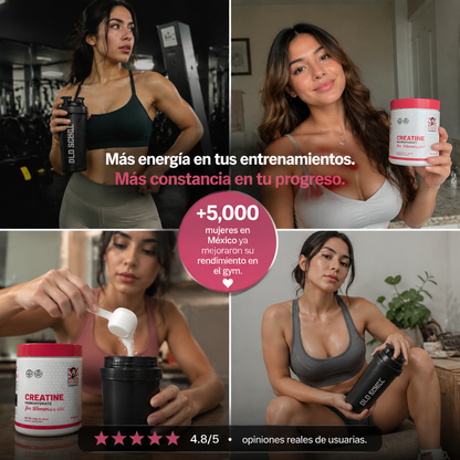 Old School™ Creatina + Colágeno Suplemento para Aumento y Firmeza de Glúteos