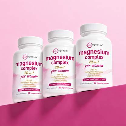 Microingredients™ (60 Cápsulas) Complejo De Magnesio Para Vitalidad Femenina Con Ashwagandha
