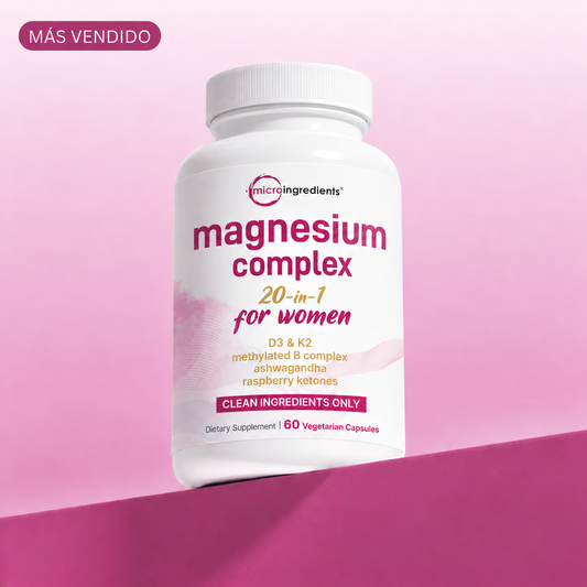 Microingredients™ (60 Cápsulas) Complejo De Magnesio Para Vitalidad Femenina Con Ashwagandha
