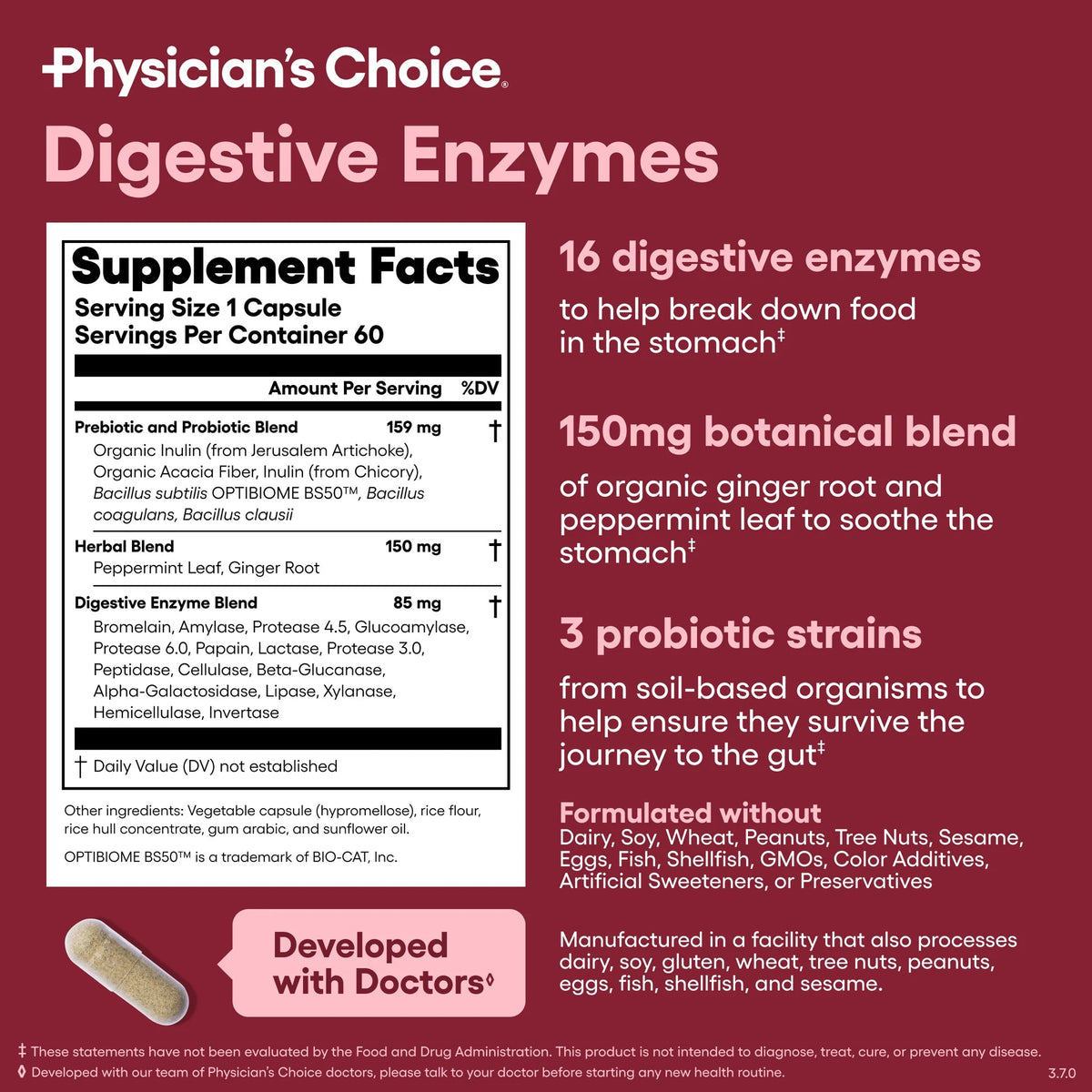 Physician's Choice™ Enzimas Digestivas Anti-Hinchazón Extrema