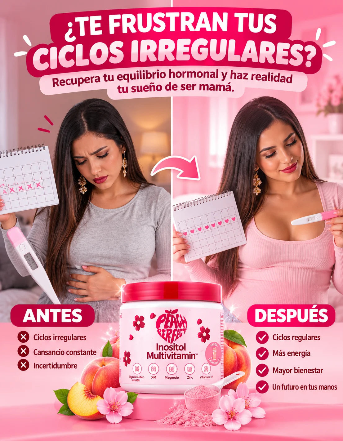 Inositol Peach Perfect 60 cápsulas