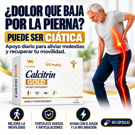 Calcitrin Gold Suplemento 60 Cápsulas | Refuerzo de Calcio y Glucosamina