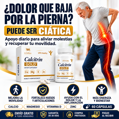 Calcitrin Gold Suplemento 60 Cápsulas | Refuerzo de Calcio y Glucosamina
