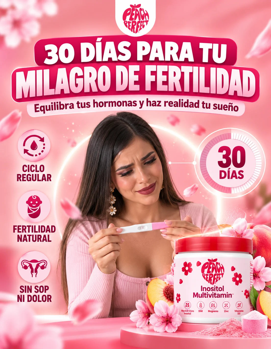Inositol Peach Perfect 60 cápsulas