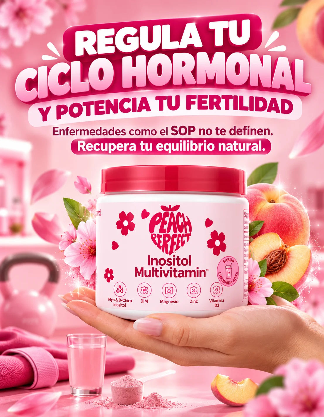 Inositol Peach Perfect 60 cápsulas