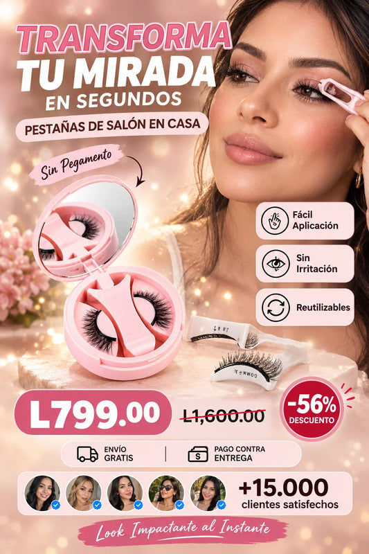 Pestañas Magnéticas Reutilizables con Aplicador